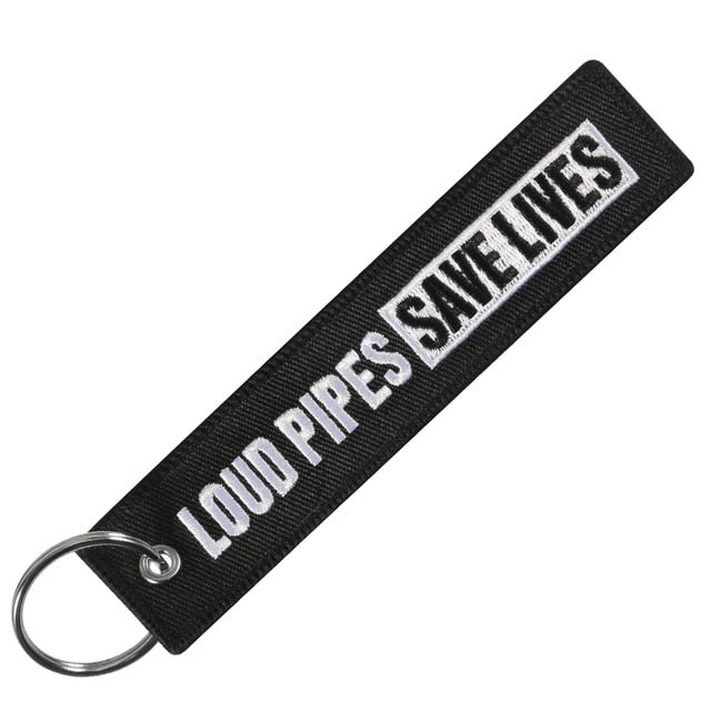 Motorcycle Keychain - Loud Pipes Save Lives